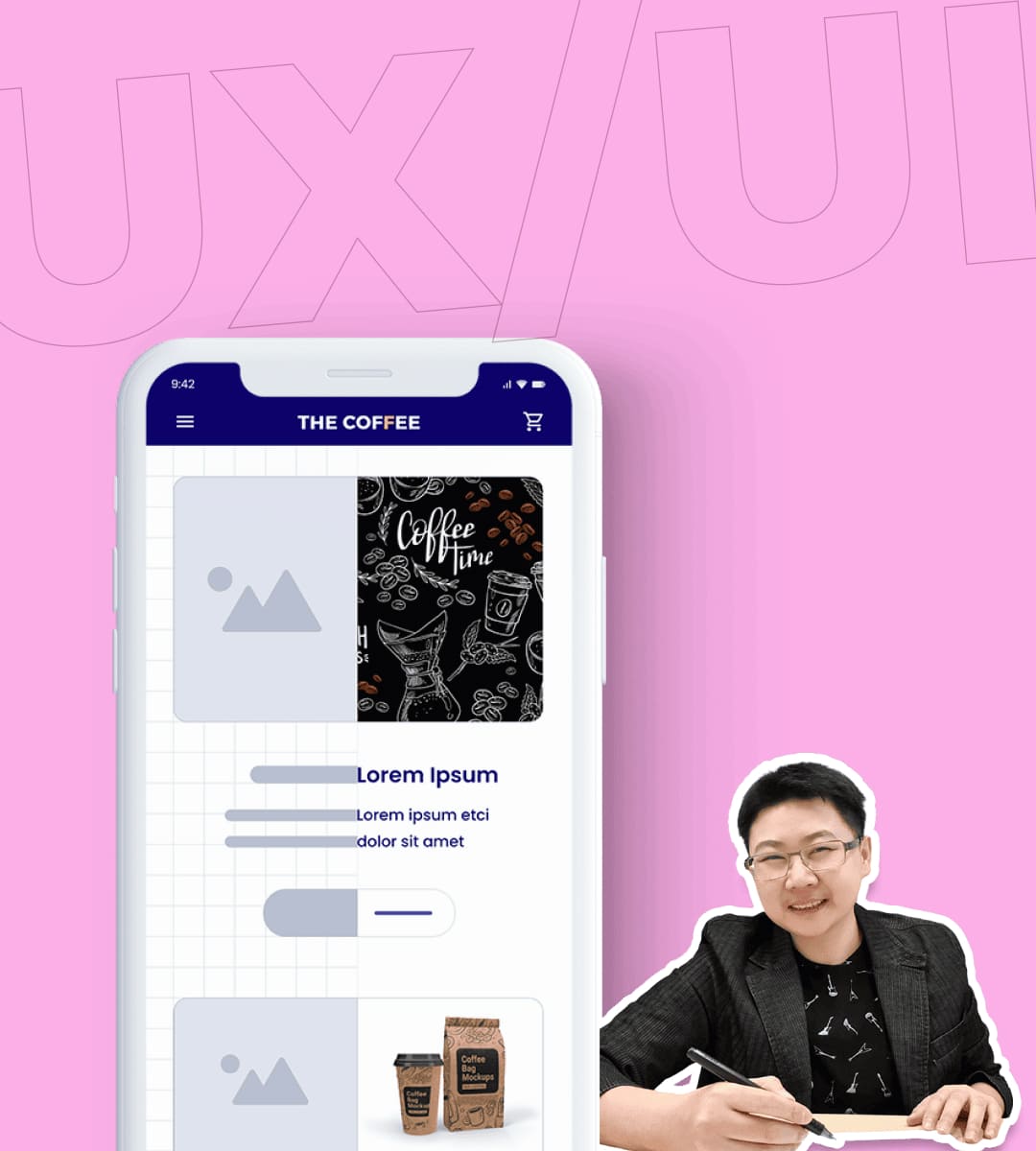 Portfolio UX/UI สไตล์งานออกแบบของยุ้ย modern & clean UI design - Kanchita Design