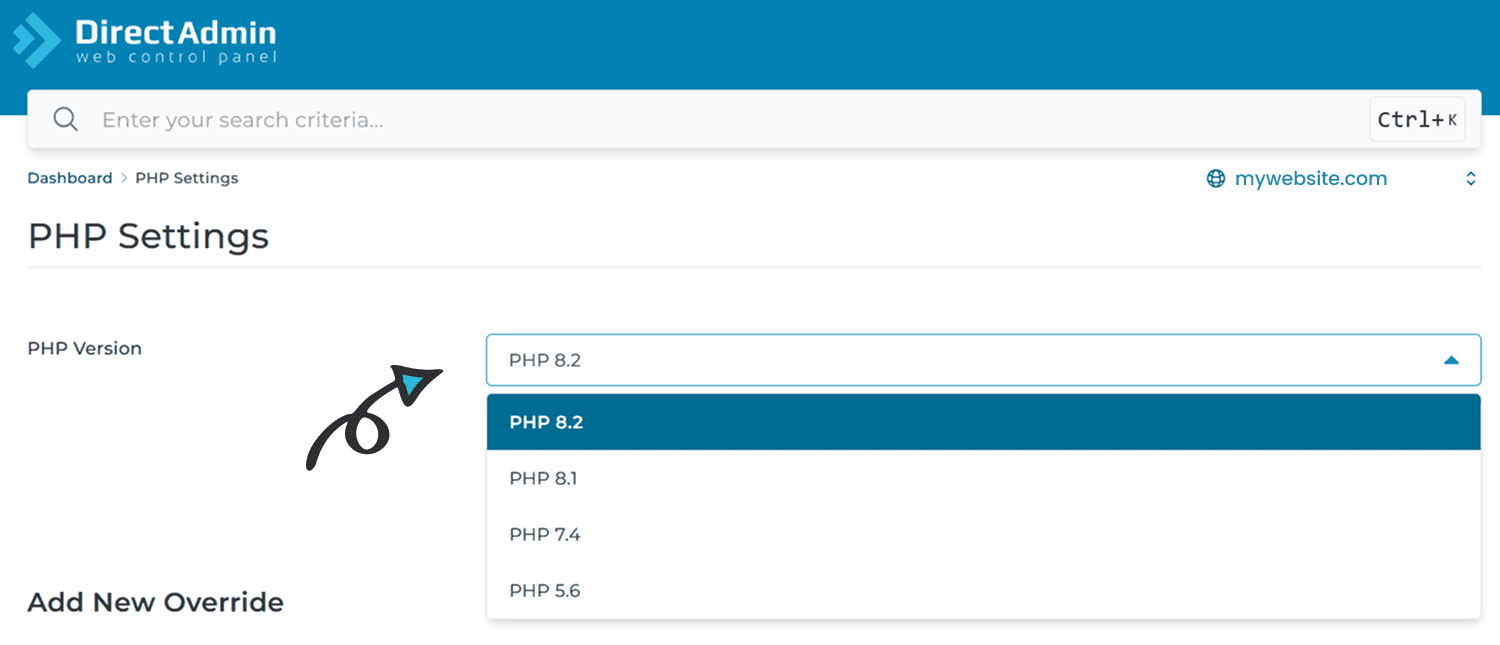 อัปเดต WordPress แล้วเว็บพัง layout เพี้ยน - แก้ปัญหาโดยอัปเดตเวอร์ชั่น php ที่โฮสติ้ง DirectAdmin