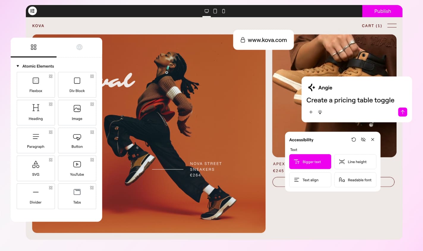 Elementor คือ WordPress Plugin เป็นโปรแกรมสร้างเว็บไซต์ฟรีที่ช่วยให้ผู้สร้างเว็บสร้างเว็บไซต์ได้ง่าย สร้างเว็บไซต์ได้โดยไม่ต้องเขียนโค้ด
